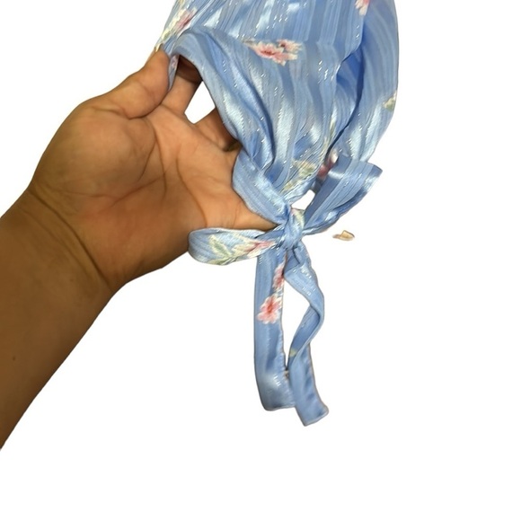 B DARLIN Womens Blue Lined Belted Padded Long Sleeve Short Dress 3/4 NWT - Picture 9 of 16